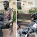 chien ne comprend pas statue abraham lincoln ne jette pas frisbee