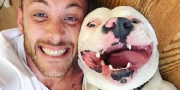 posté selfie nouveau chien voisin police frappé porte