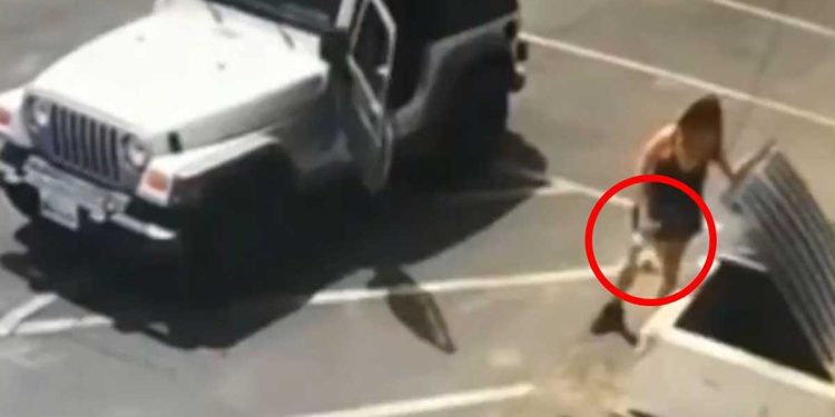 Elle sortit nonchalamment de la voiture et jeta le sac. Une femme sans cœur arrêtée après avoir jeté sept chiots nouveau-nés dans un sac poubelle scellé 1 femme arrêtée jeté sept chiots sac poubelle scellé