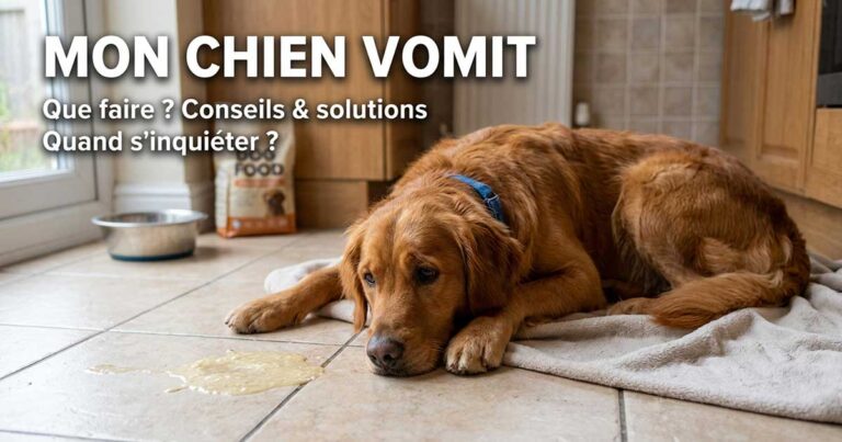 Mon chien vomit causes, que faire et quand consulter